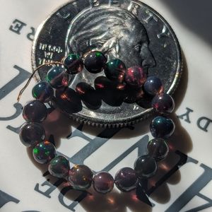 Natural drilled black fire opal beads 3.60 ct (18)